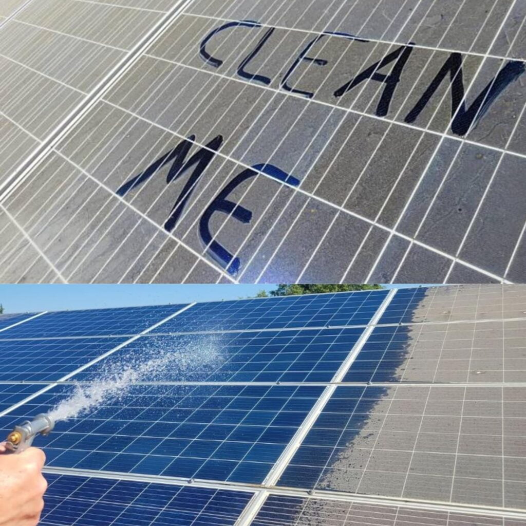 solar panels cleaning