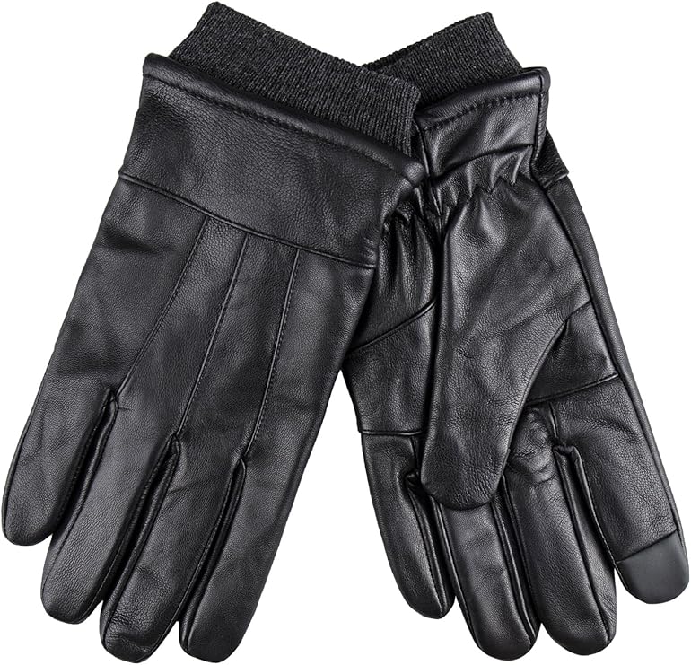 Dockers Men's Warm Leather Winter Gloves