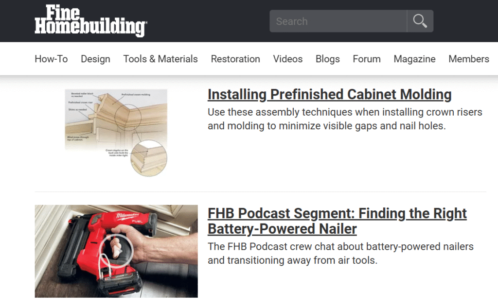 fine homebuilding