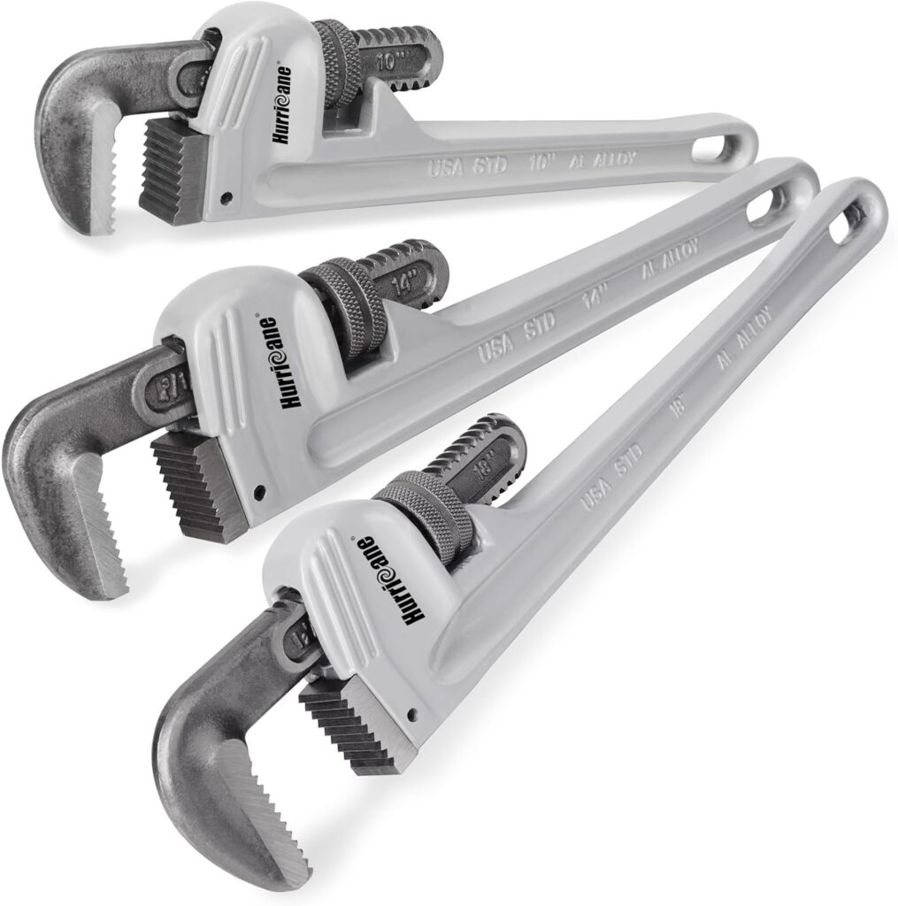 HURRICANE 3-Piece Aluminum Pipe Wrench Set