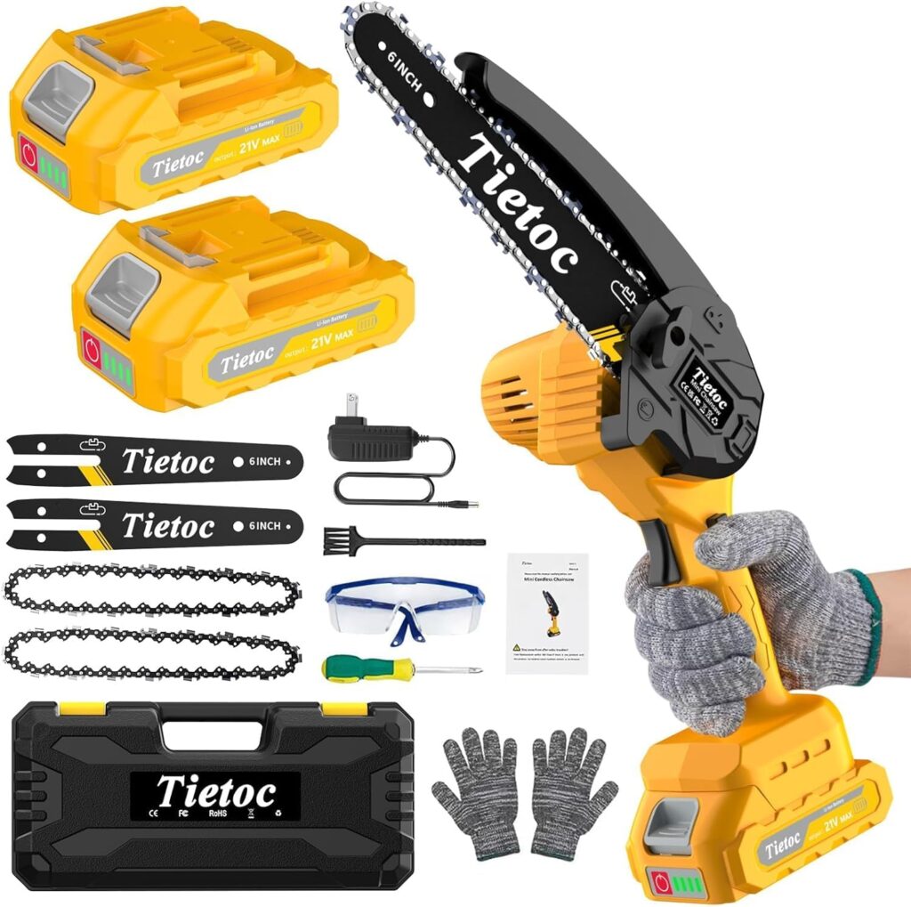 Tietoc 6 Inch Mini Electric Chainsaw Cordless