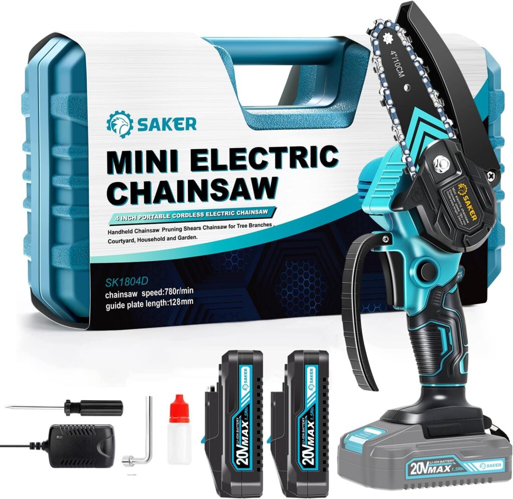Saker Mini Chainsaw Cordless 6 Inch